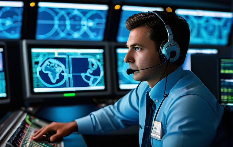 항공운항관리사 시험 예상 문제 - **Prompt for an Air Traffic Control Center Scene:**
    "A highly detailed, realistic image of a mod...