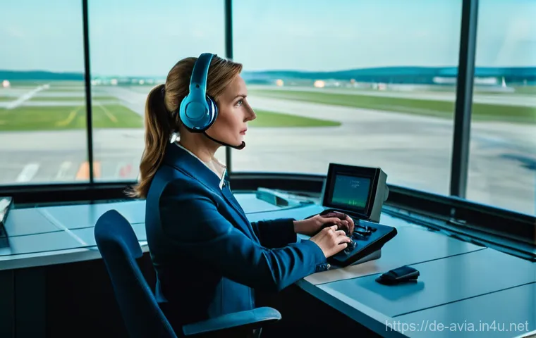 항공운항관리사 항공 사고 예방 - **Prompt:** A highly detailed, realistic image of a modern German air traffic control center (e.g., ...