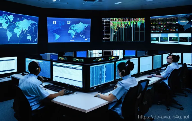 항공운항관리사 시험 대비 학습법 - **A young adult air traffic control trainee engaged in an intense, realistic flight simulation at a ...